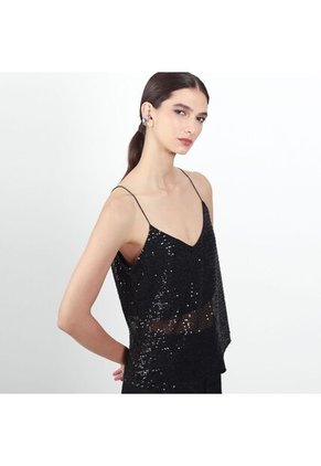 Blusa Cuello V Manga Sisa