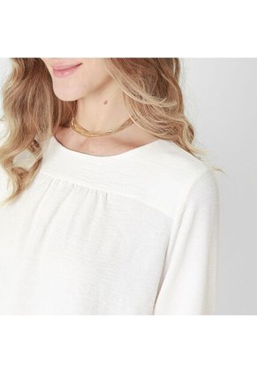 Blusa Cuello Redondo Manga 3Cuartos