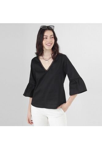 Blusa Cuello V Manga 3 Cuartos FDS
