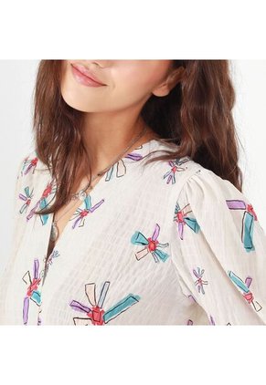 Blusa Cuello V Manga 3cuartos