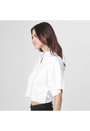 Blusa Cuello Camisero Manga Corta