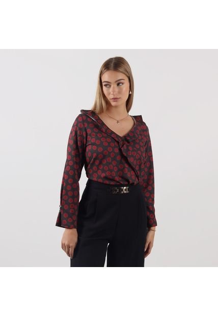 Blusa Cuello V Manga Larga
