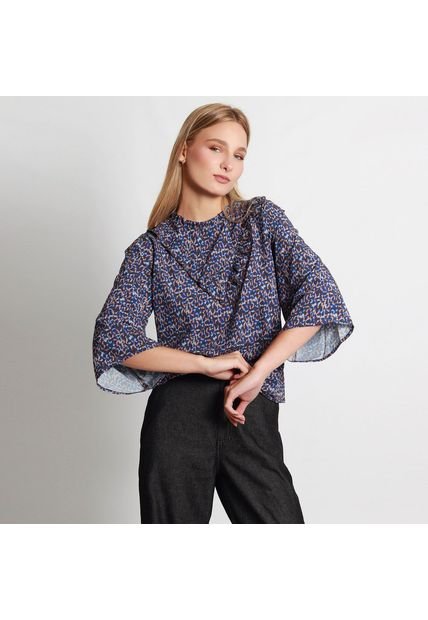 Blusa Cuello Redondo Manga 3Cuartos