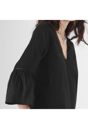 Blusa Cuello V Manga 3 Cuartos