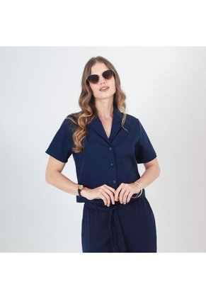 Blusa Cuello Sport Manga Corta