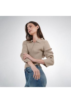 Sweater Cuello Solapa Manga Larga