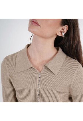 Sweater Cuello Solapa Manga Larga