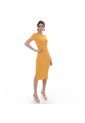 VESTIDO PARA MUJER EN RIB AMARILLO de FDS