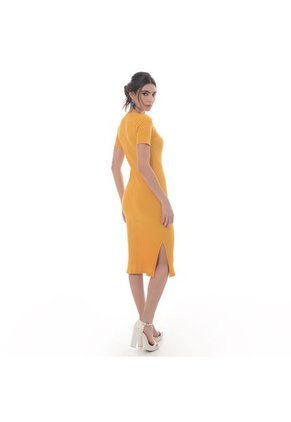 VESTIDO PARA MUJER EN RIB AMARILLO