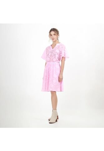 Vestido Cuello V Manga Corta FDS