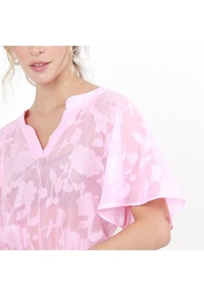 Vestido Cuello V Manga Corta