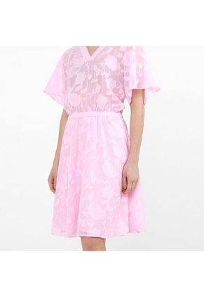 Vestido Cuello V Manga Corta