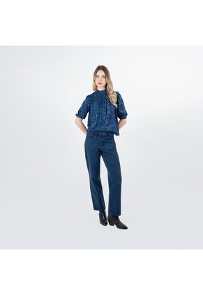 Blusa Cuello Alto Manga Corta