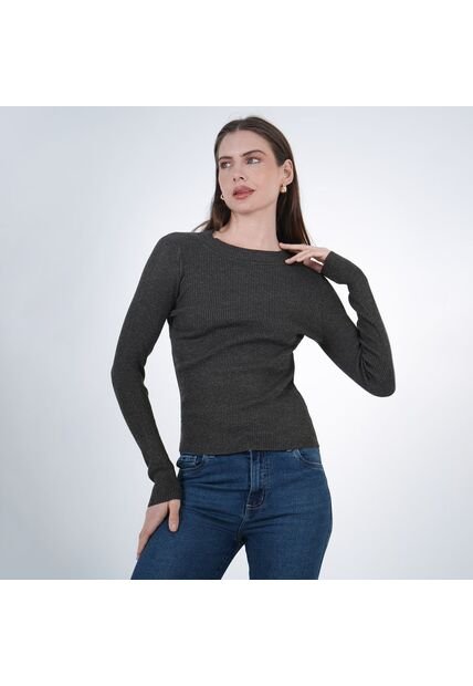 Sweater Cuello V Manga Larga