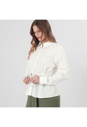 Blusa Cuello Camisero Manga Larga