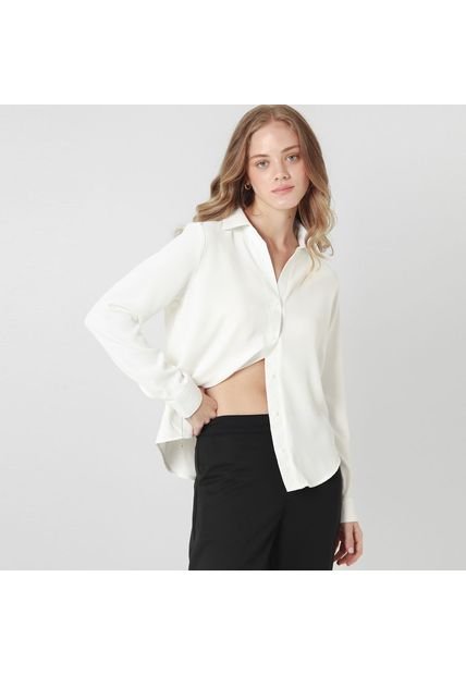 Camisa Cuello Camisero Manga Larga