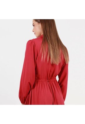 Vestido Cuello Redondo Manga Larga