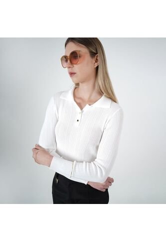 Sweater Cuello Camisero Manga Larga FDS