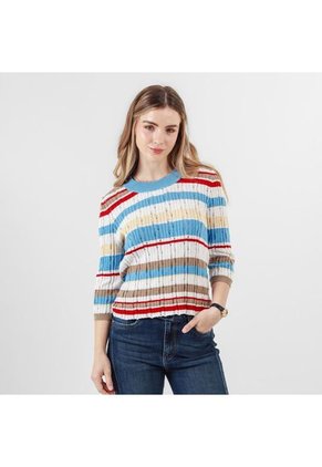 Sweater Cuello Redondo Manga Al Codo