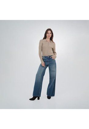 Sweater Cuello Camisero Manga Larga