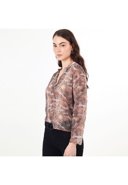 Blusa Cuello V Manga Larga