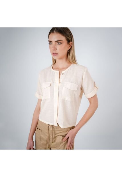 Blusa Cuello Redondo Manga Corta