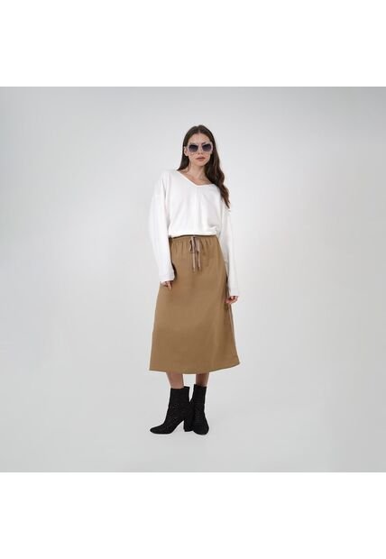 Falda Tiro Alto Midi