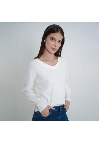 Sweater Cuello Pico Manga Larga FDS