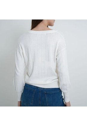 Sweater Cuello Pico Manga Larga