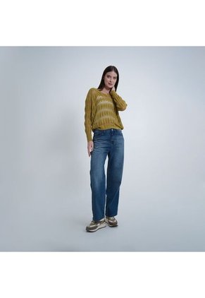 Sweater Cuello V Manga Larga