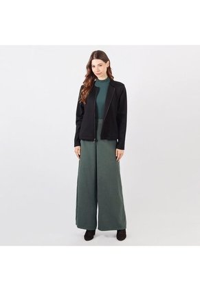 Chaqueta Cuello Redondo Con Cremallera