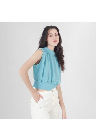 Blusa Cuello Alto Manga Sisa FDS