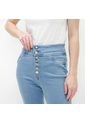 Jeans Para Mujer Tiro Alto, Con Botones Altos. COLOR-AZUL-8 de FDS