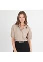 Blusa Cuello Camisero Manga 3Cuartos de FDS
