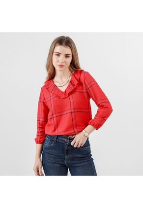 Blusa Cuello V Manga 3Cuartos