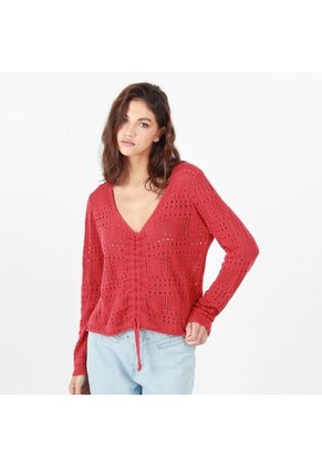Sweater Cuello V Manga Larga
