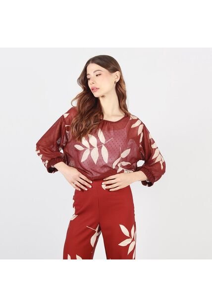 Blusa Cuello Redondo Manga 3cuartos