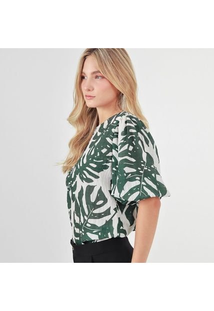 Blusa Cuello Redondo Manga 3Cuartos