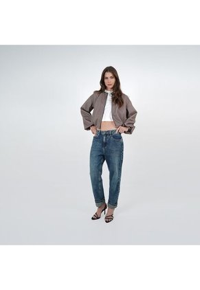 Chaqueta Cuello Redondo Manga Larga