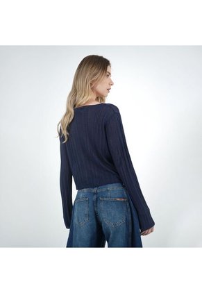 Sweater Cuello V Manga Larga