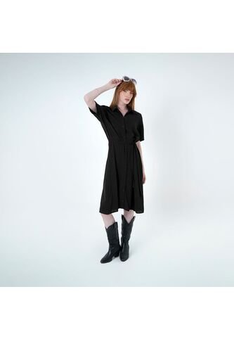 Vestido Cuello Camisero Manga Corta FDS