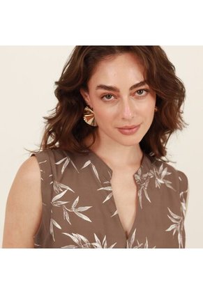 Blusa Cuello V Manga Sisa