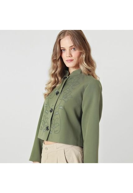Chaqueta Tipo Blazer Corto Cuello Neru