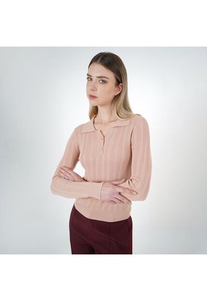 Sweater Cuello Camisero Manga Larga