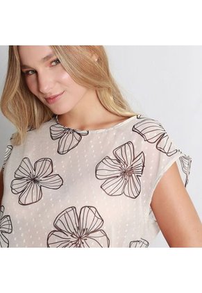 Blusa Cuello Redondo Manga Corta