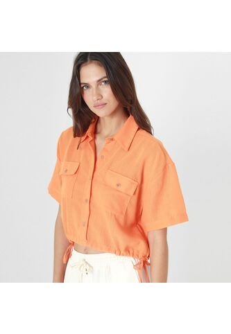 Blusa Cuello Camisero Manga Corta FDS