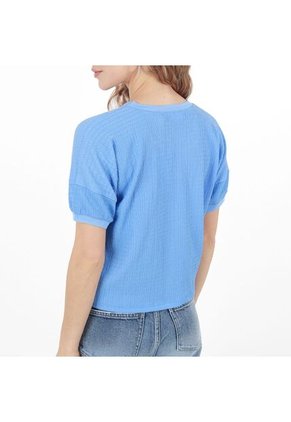 Camiseta Textura Cuello Redondo Manga Corta