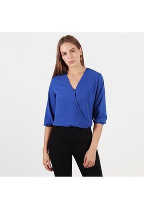 Blusa Cuello V Manga 3cuartos