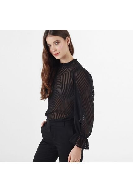 Blusa Cuello Redondo Manga Larga