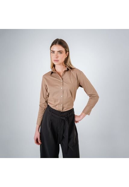 Camisa Cuello Camisero Manga Larga